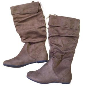 GOJANE Vintage Chestnut Slouchy Boots, size 5.5